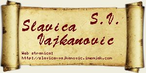 Slavica Vajkanović vizit kartica
